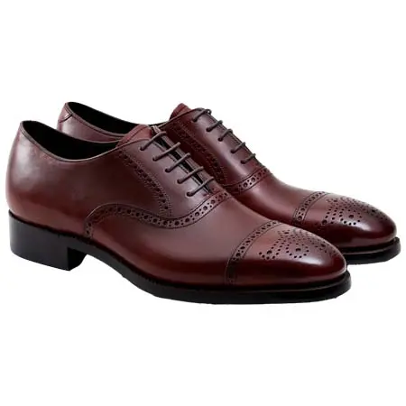 浅草靴誂(アサクサカチョウ) セミブローグ ブラウン 53317BR