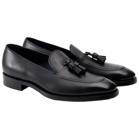 浅草靴誂(アサクサカチョウ) タッセルローファー ブラック 56332BL