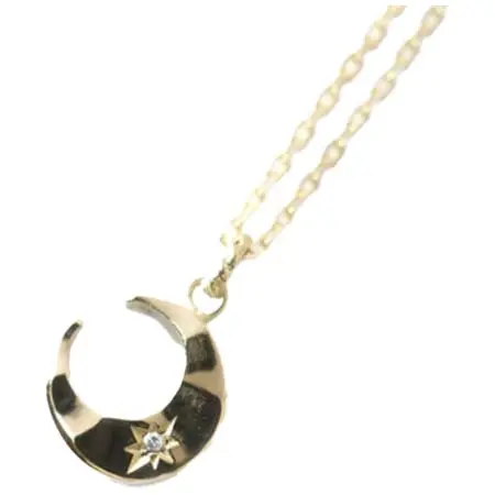 Atease(アティース) LIMITED MOON NECKLACE / K18
