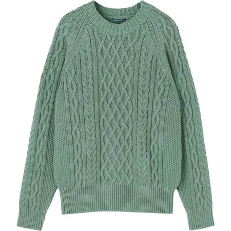 AZ by junhashimoto(エーゼイバイジュンハシモト) ARAN CREWNECK KNIT