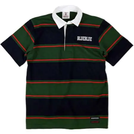 Barbarian(バーバリアン) BLUE BLUE別注 ライトウェイトコットン ラグビーカラーショートスリーブシャツ