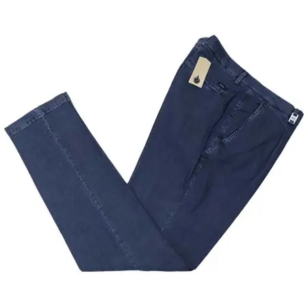 Barbati(バルバッティ) レギュラースリムフィットテーパード　テンセルジーンズ　ワンタック インディゴブルー ユーズドウォッシュ