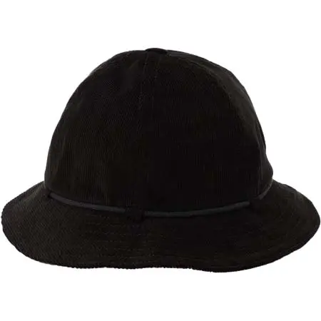 BETON CIRE(べトンシレ) バケットハット 6パネル/ブラックベルベット コットン/帽子 メンズ レディース