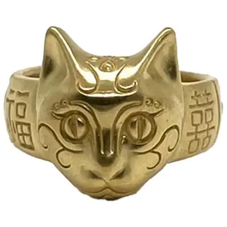 BIGBLACKMARIA(ビッグブラックマリア) 黄金のちゅうかな福囍猫 K18YG