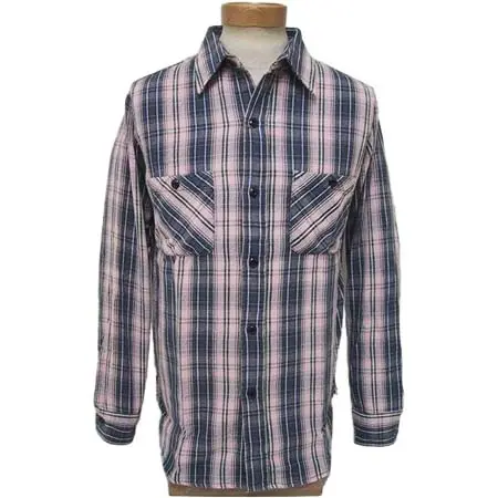 BLUE BUCK(ブルーバック) ネルシャツ W/EMB’D HS94NS-1B