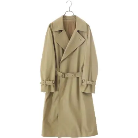 blurhms(ブラームス) Gabardine Double Belt Trench Coat