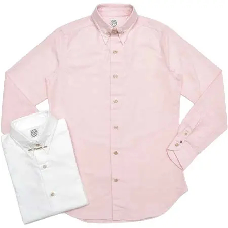 BOLZONELLA(ボルゾネッラ) ウォッシュドコットンオックスフォードロングポイントカラーシャツ