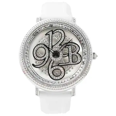 BRILLAMICO(ブリラミコ) NUMBER 46MM WHITE×SILVER ＜シリコンベルト＞