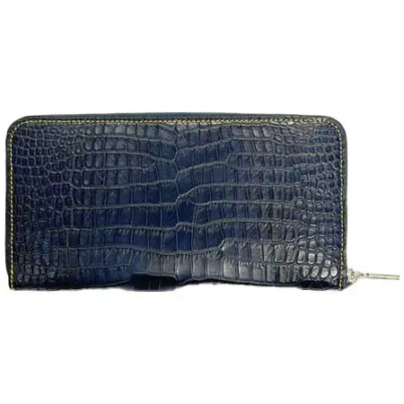 BROOKLYN MUSEUM(ブルックリンミュージアム) [藍染めクロコダイル]ラウンドジップロング＜スタンダード＞