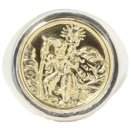 bunney(バニー)  St.Christopher シルバー ＋ イエローゴールド シグネットリング