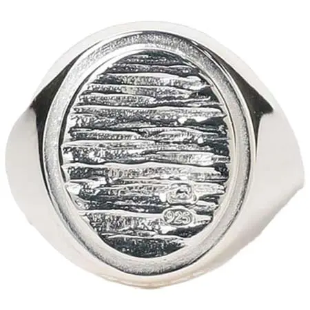 bunney(バニー) オーバル シルバー シグネットリング BARK