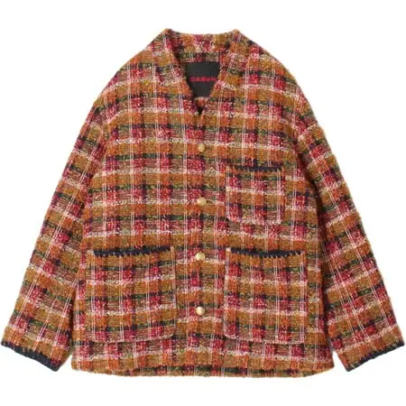 CABaN(キャバン) ループツイード ノーカラージャケット