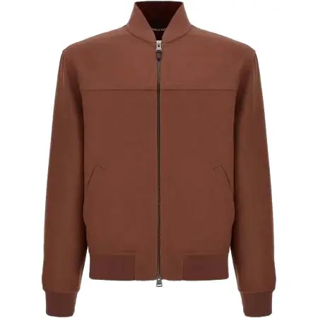 CANALI(カナーリ) Bomber jacket in brick-red Double wool