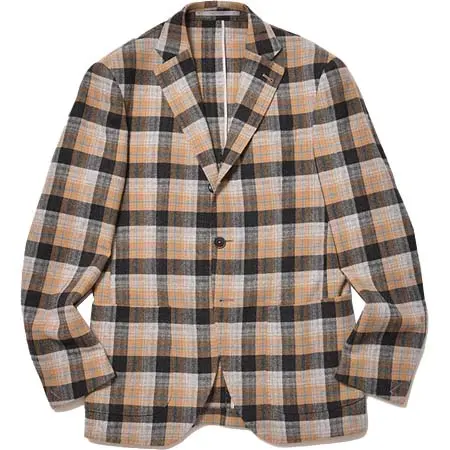 Cantarelli(カンタレリ) ウール コットン タータンチェック 3Bジャケット