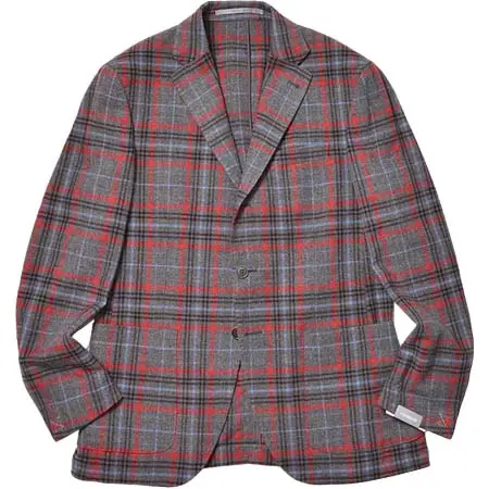 Cantarelli(カンタレリ) ウール コットン タータンチェック 3Bジャケット