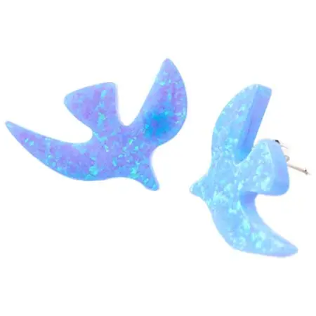 CECILE ET JEANNE(セシルエジャンヌ) 幸運のアミュレット ラ・コロンブ ピアス L ターコイズブルー