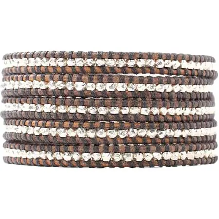 CHAN LUU(チャンルー) シルバーナゲット 5連ラップブレスレット