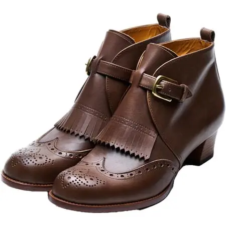 Chausser(ショセ) C-2359　SINGLE MONK HEEL BOOTS DBR