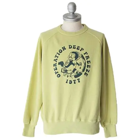 COLIMBO(コリンボ) LAGERGELD RAGLAN SWEAT ” O.D.F. 1977 ” (AGED YELLOW)