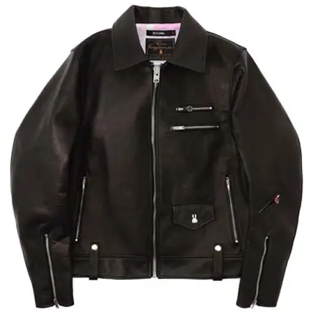 CUNE(キューン) カウレザーの二RIDERS JACKET 白ウサギ