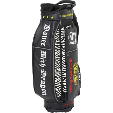 DANCE WITH DRAGON(ダンスウイズドラゴン) サイドゼブラ本革キャディバック