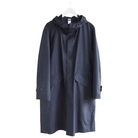 DESCENTE PAUSE(デサントポーズ) HOODED OVER COAT パッカブルフーデッドオーバーコート ブラック