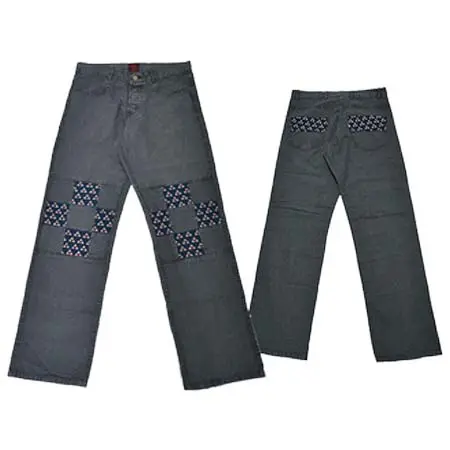 泥棒日記(ドロボウニッキ) 絣使いコットンパンツ