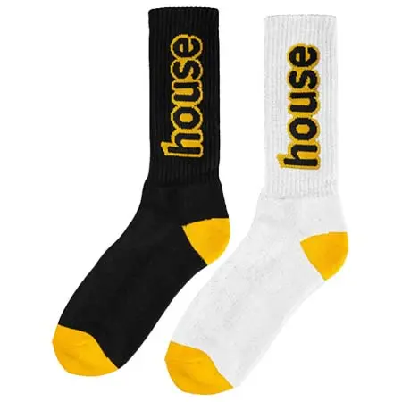 drew house(ドリューハウス) cartoon font socks white/black