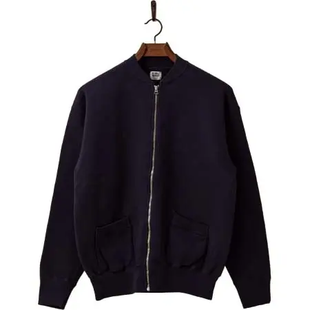 DUBBLE WORKS(ダブルワークス) “LOOP WHEEL”RIB COLLAR SWEAT JACKET
