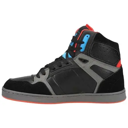 DVS(ディーブイエス) Men’s Honcho Skate Shoe, Black Charcoal Fiery Red Blue, 9