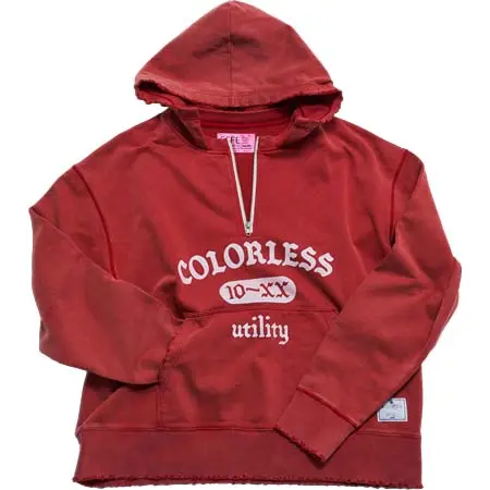 EFFECTEN(エフェクテン) Colorless Half Zip Hoodie