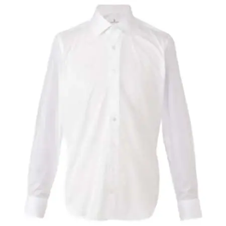 EMANUEL BERG(エマニュエル バーグ) レスシャツ　白ツイル　セミワイド　ＥＢ２４Ｆ／Ｓ／ＭＴＭ１６８０