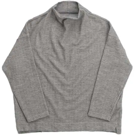 EMINENT(エミネント) FIRMUM　オージーウール 杉綾柄ジャガードニット ボトルネック オーバーサイズプルオーバー