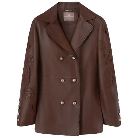 ERMANNO SCERVINO(エルマンノ シェルヴィーノ) フローラル レザージャケット