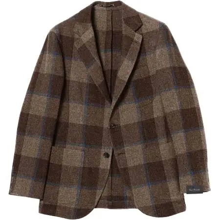 ERRICO FORMICOLA(エリッコフォルミコラ) VINCENZO ブロックチェック+ペーン ジャケット