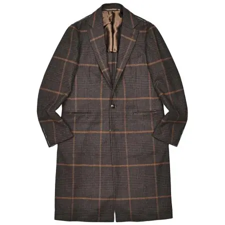 ES’CORIAL(エスコリアル)  グレンチェック ウインドウペーン シングル3Bチェスターコート