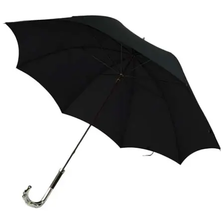 FOX UMBRELLAS(フォックス・アンブレラ) GT23 Silver Plated Handle | 長傘 | アニマルヘッド | シルバー925 | 晴雨兼用傘