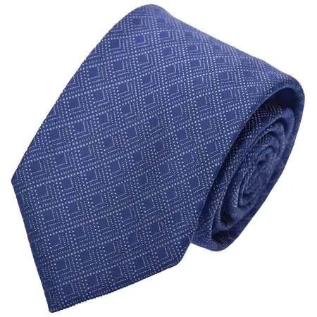 FRANCO SPADA(フランコスパダ) NEW江戸切子ジャガードモチーフネクタイ：ネイビー×グレー