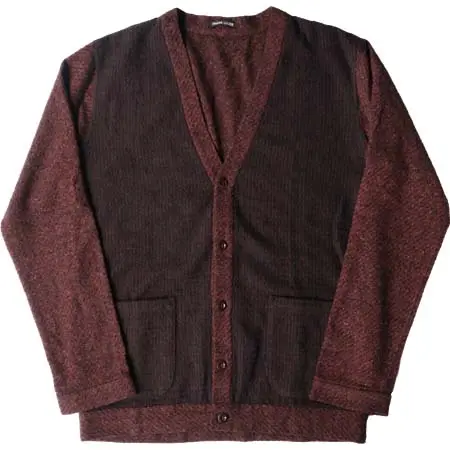 frank leder(フランクリーダー) BURGUNDY WOOL CARDIGAN