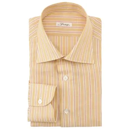 FRAY(フライ) ストライプ セミワイドカラーシャツ