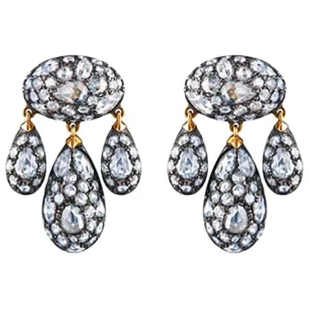 Fred Leighton(フレッド・レイトン) Modern Girandole ペンダントピアス 18Kゴールド