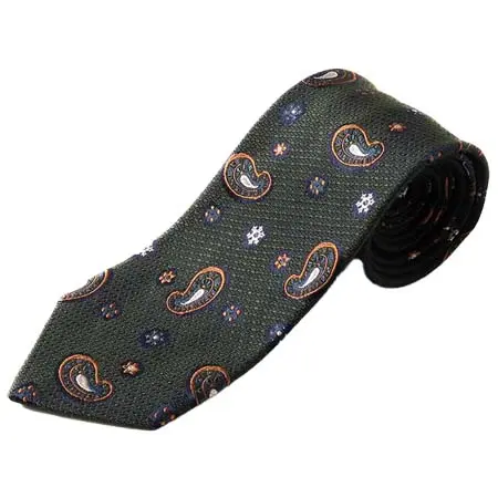 Fumagalli(フマガッリ) ペイズリー柄シルクウールジャカードネクタイ