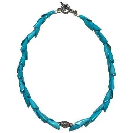 GARA(ガラ) ガラ ビーズ ネックレス ターコイズ サックス