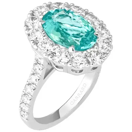 Garrard(ガラード) Jewelled Vault 3.77ct Oval Paraiba Tourmaline and Diamond 1735 High Jewellery Ring