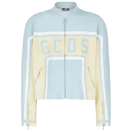 GCDS(ジーシーディーエス) ロゴ レザージャケット