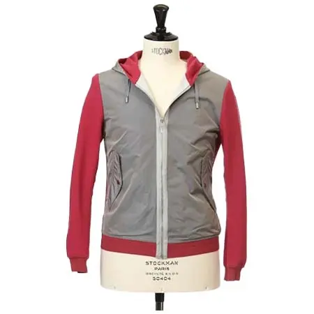 Gian carlo Rossi(ジャンカルロロッシ) ナイロンxジャージー フーテッドブルゾン