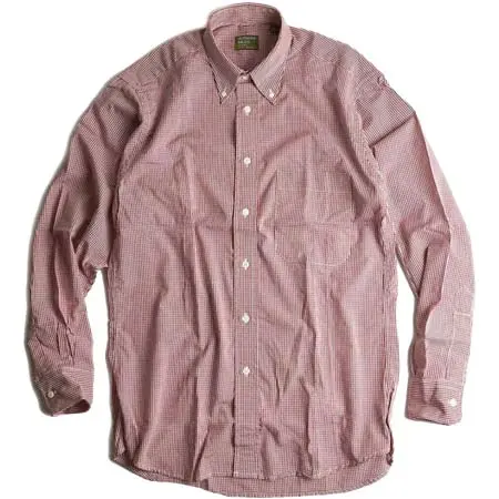 Gitman Brothers(ギットマンブラザーズ) ギンガムチェック ボタンダウンシャツ レッド/ホワイトギンガムチェック ボタンダウンシャツ レッド/ホワイト