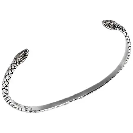 GODSIZE(ゴッドサイズ) TWO HEADED SNAKE BANGLE BRACELET with DIAMONDS