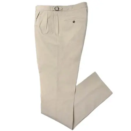 G.T.A(ジーティーアー) HERRICKエリック コットンストレッチギャバジン2プリーツサイドアジャスターテーパードパンツ