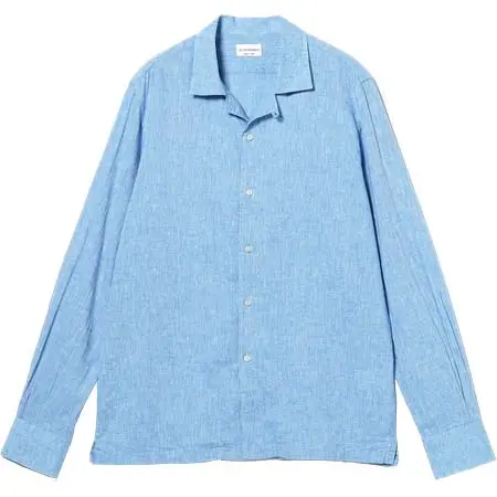 GUY ROVER(ギローバー) リネンコットン オープンカラーシャツ